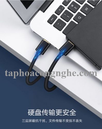 Ugreen 10369 0.5M màu Đen Cáp 2 đầu USB 3.0 dương cao cấp US128 30010369